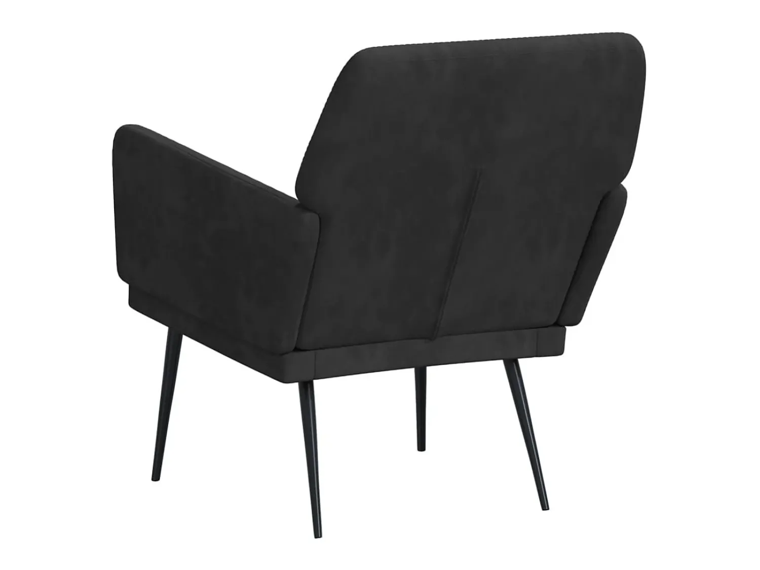 Discount vidaxl Cadeira c/ apoio de braços 62x79x79 cm veludo Preto
