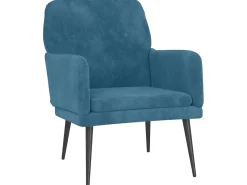 Best Cadeira c/ apoio de braços 62x79x79 cm veludo PT892613 Azul