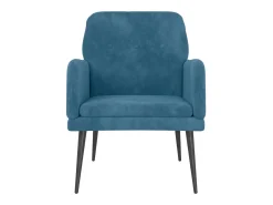 Best Cadeira c/ apoio de braços 62x79x79 cm veludo PT892613 Azul