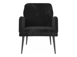 Online Cadeira c/ apoio de braços 62x79x79 cm veludo PT654304 Preto