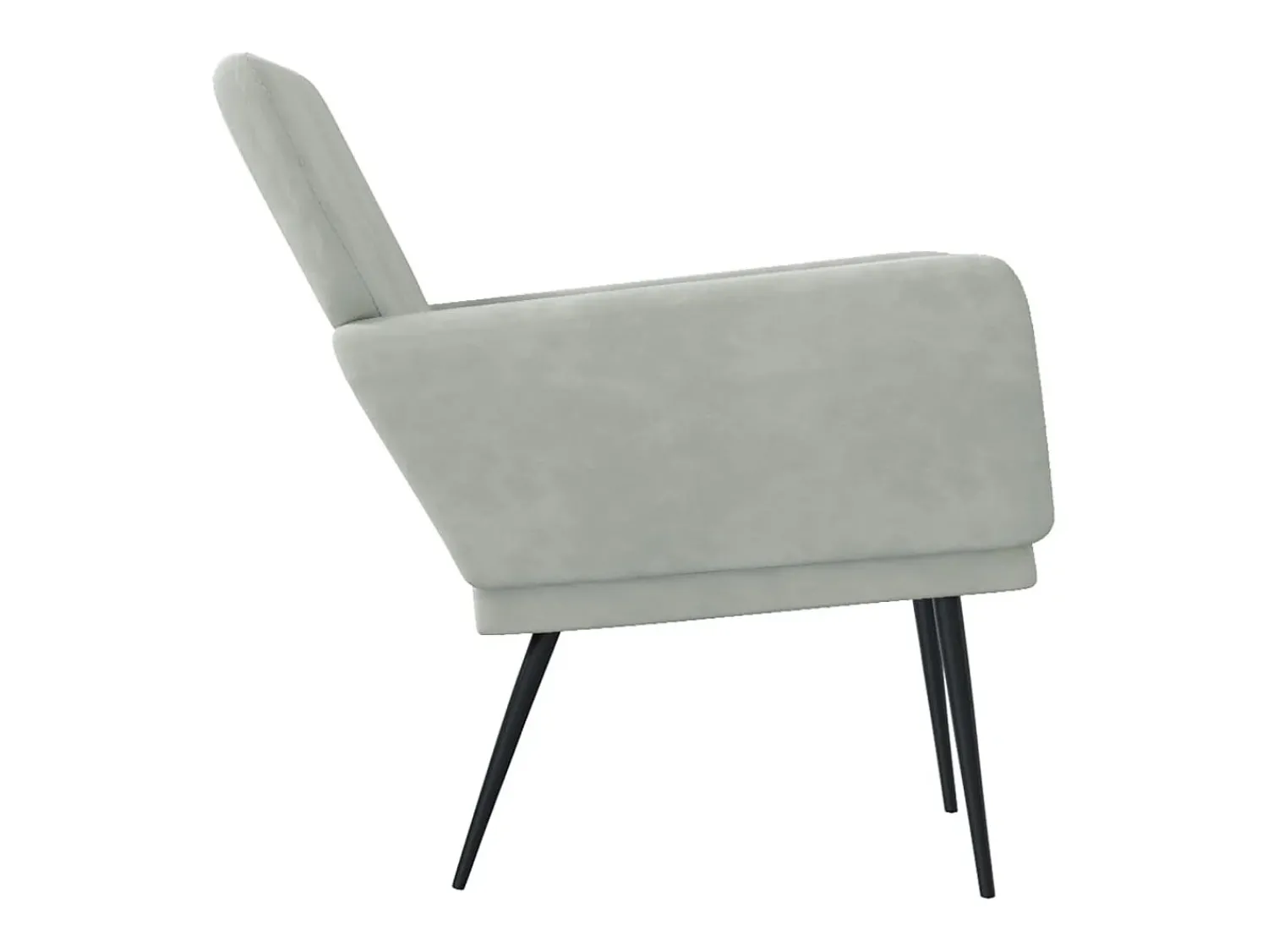 Best Cadeira c/ apoio de braços 62x79x79 veludo -claro PT658900 Cinzento