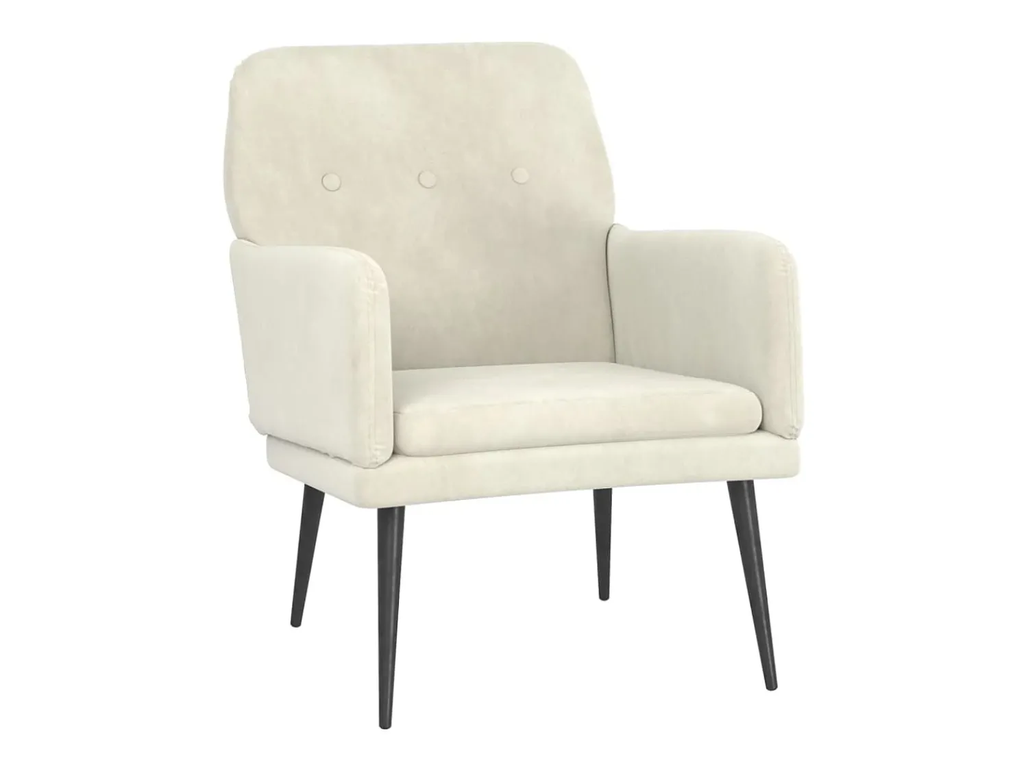 Cadeira c/ apoio de braços 62x79x79 cm veludo cor PT129697^ Poltrona