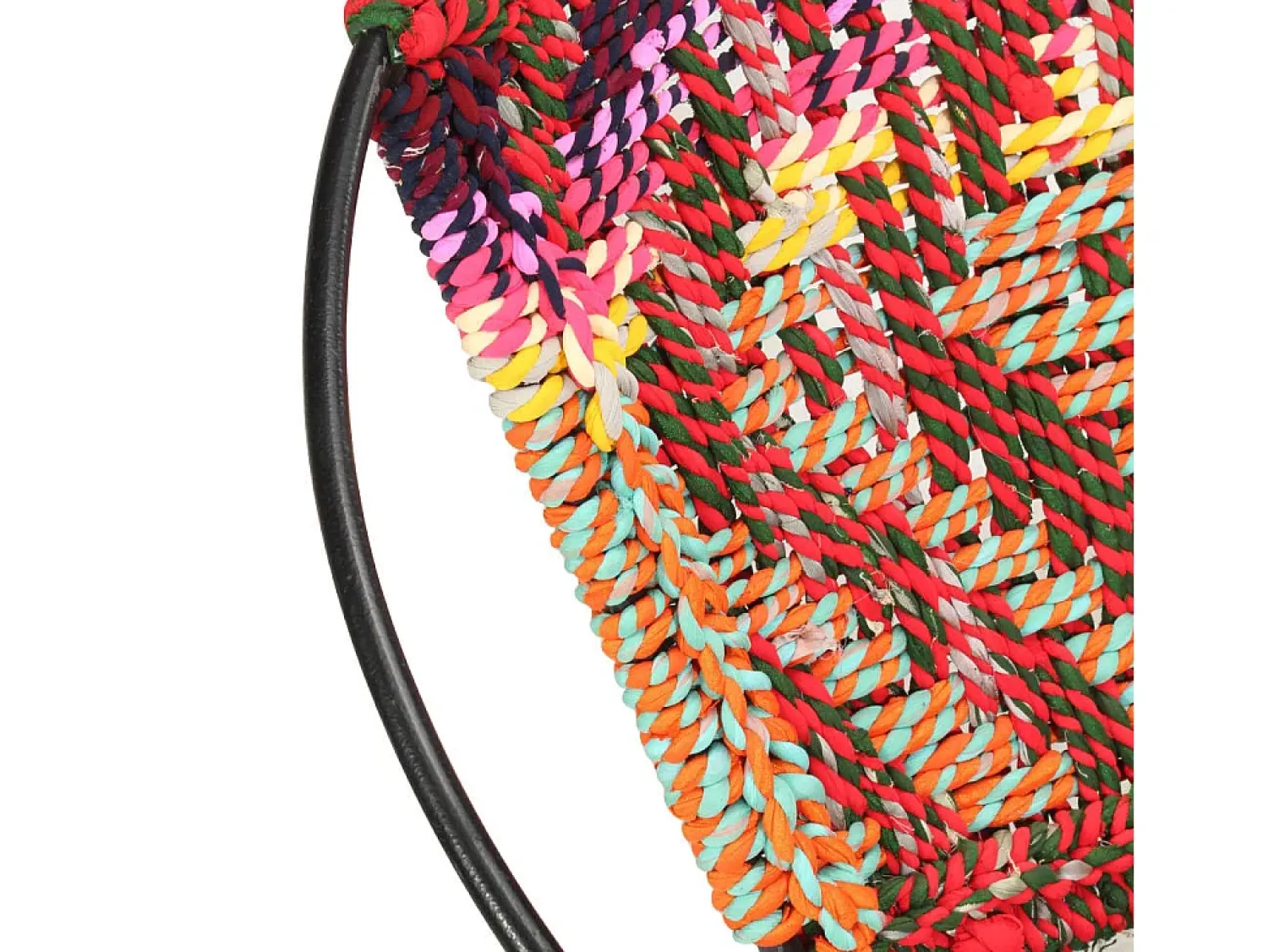 vidaxl Cadeira circular em tecido chenille multicolorido^ Poltrona