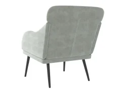 Cadeira com apoio de braços 63x76x80 cm veludo -claro PT118098^ Poltrona