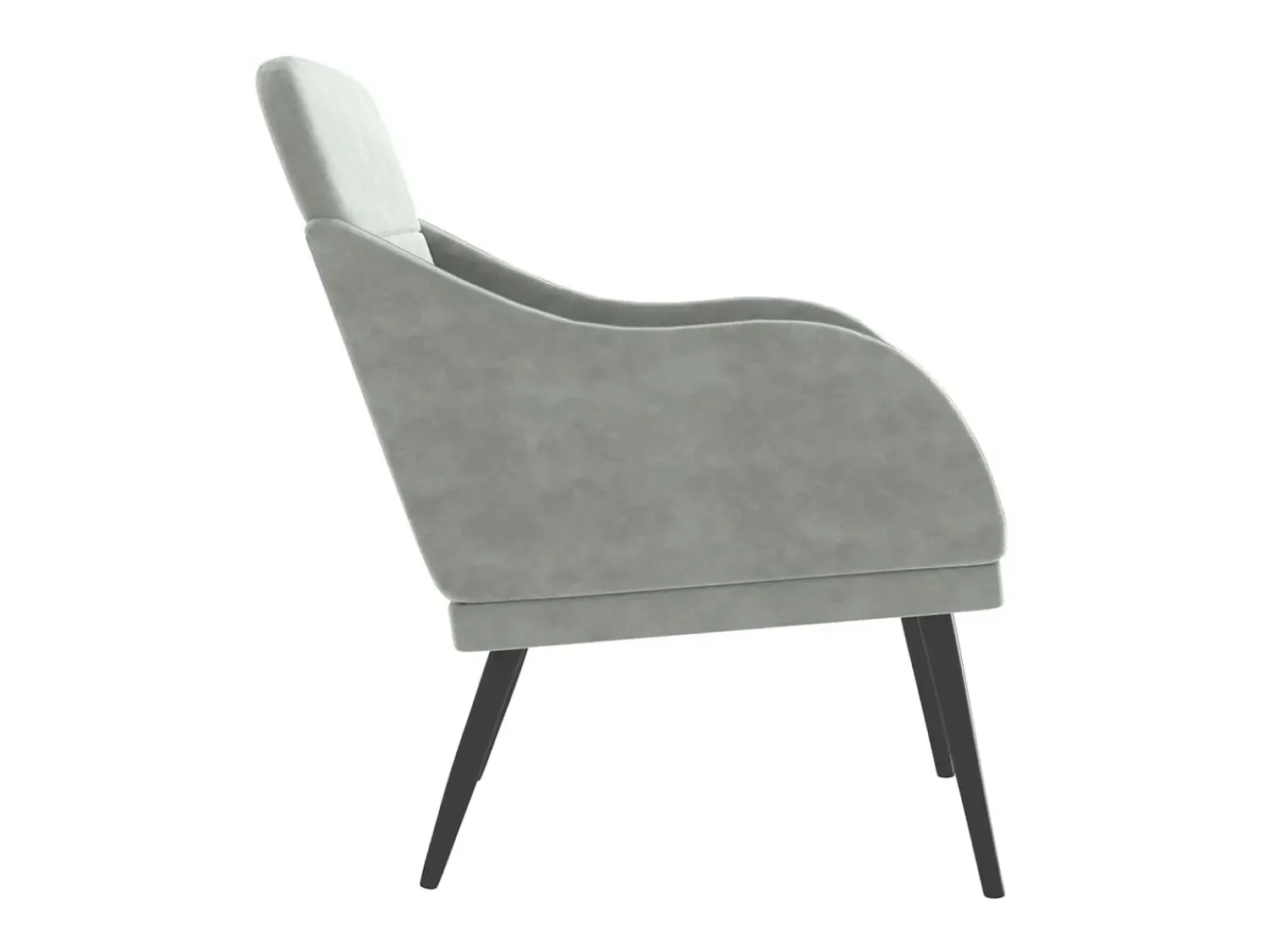 Cadeira com apoio de braços 63x76x80 cm veludo -claro PT118098^ Poltrona