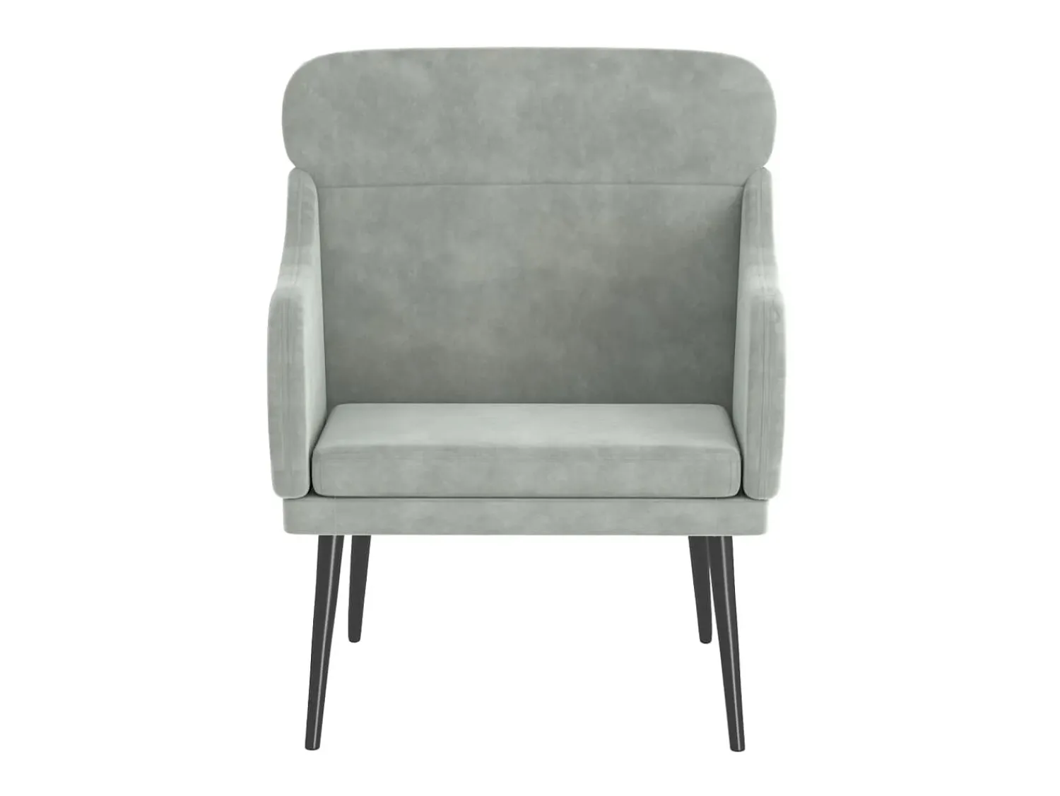 Cadeira com apoio de braços 63x76x80 cm veludo -claro PT118098^ Poltrona