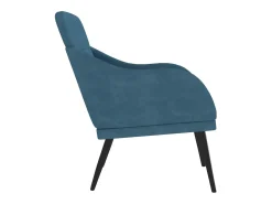 Poltrona| Cadeira com apoio de braços 63x76x80 cm veludo PT284295 Azul