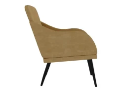 Clearance vidaxl Cadeira com apoio de braços 63x76x80 cm veludo Castanho