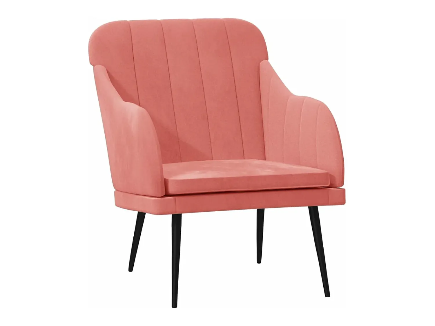 vidaxl Cadeira com apoio de braços 63x76x80 cm veludo^ Poltrona