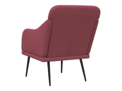 Poltrona|vidaxl Cadeira com apoio de braços 63x76x80 cm tecido tinto Vermelho