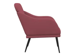Poltrona|vidaxl Cadeira com apoio de braços 63x76x80 cm tecido tinto Vermelho