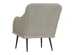 Cadeira com apoio de braços 63x76x80 cm veludo -claro PT785145^ Poltrona
