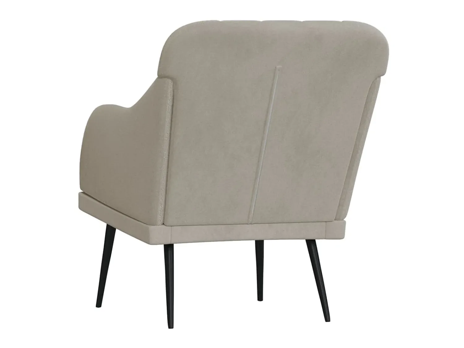 Cadeira com apoio de braços 63x76x80 cm veludo -claro PT785145^ Poltrona