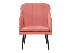 Poltrona* Cadeira com apoio de braços 63x76x80 cm veludo PT486911 Rosa