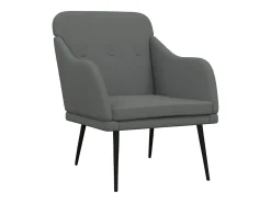 Poltrona|vidaxl Cadeira com apoio de braços 63x76x80 cm tecido -escuro Cinzento