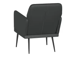 Poltrona* Cadeira com apoio de braços 61x78x80 cm couro artificial PT965663 Preto
