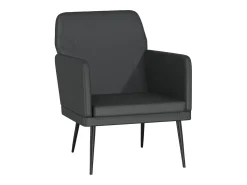 Poltrona* Cadeira com apoio de braços 61x78x80 cm couro artificial PT965663 Preto