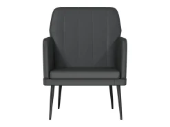 Poltrona* Cadeira com apoio de braços 61x78x80 cm couro artificial PT965663 Preto