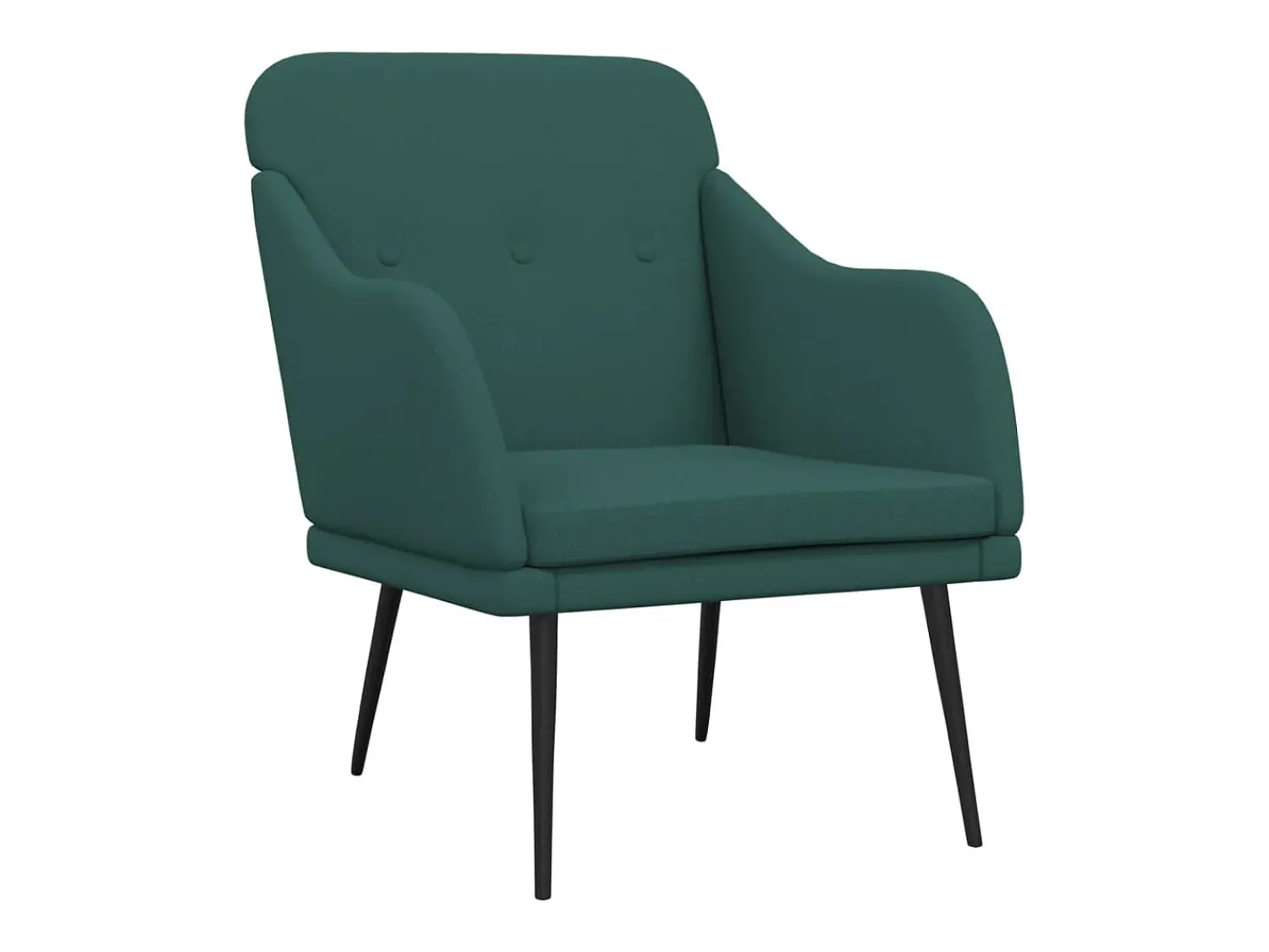 Cadeira com apoio de braços 63x76x80 cm tecido -escuro PT242040^ Poltrona