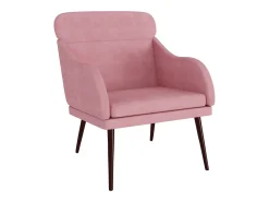 Hot Cadeira com apoio de braços 63x76x80 cm veludo PT622031 Rosa