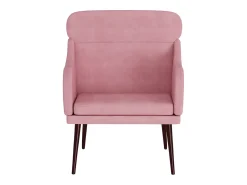 Hot Cadeira com apoio de braços 63x76x80 cm veludo PT622031 Rosa