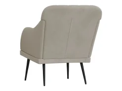 vidaxl Cadeira com apoio de braços 63x76x80 cm veludo -claro^ Poltrona