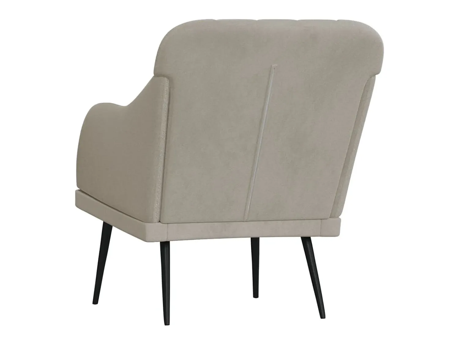 vidaxl Cadeira com apoio de braços 63x76x80 cm veludo -claro^ Poltrona