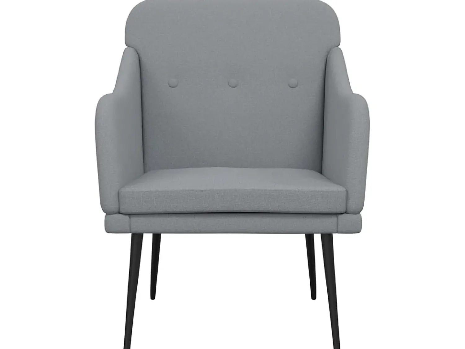 Best Cadeira com apoio de braços 63x76x80 cm tecido -claro PT782128 Cinzento