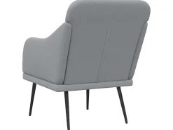 Best Cadeira com apoio de braços 63x76x80 cm tecido -claro PT782128 Cinzento