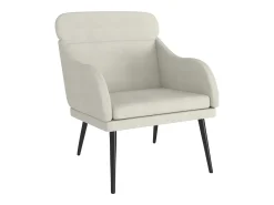 Poltrona|vidaxl Cadeira com apoio de braços 63x76x80 cm veludo cor Creme