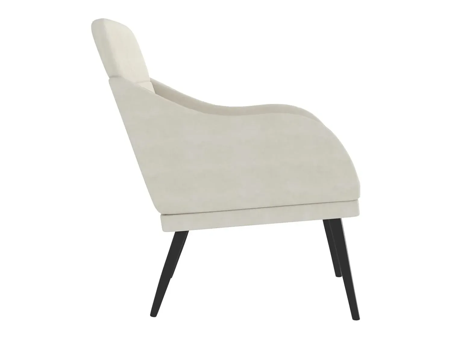 Poltrona* Cadeira com apoio de braços 63x76x80 cm veludo cor PT193504 Creme