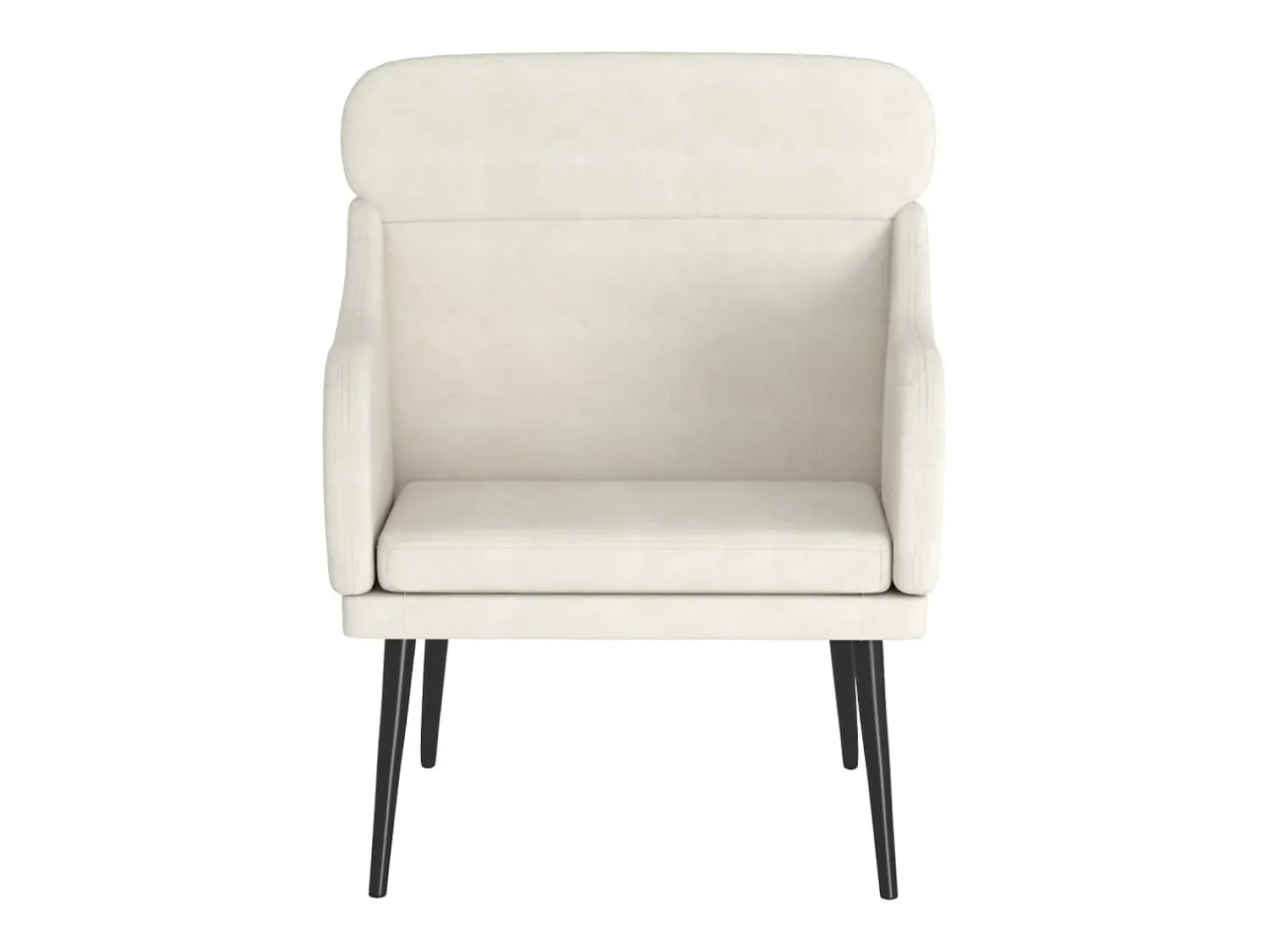 Poltrona* Cadeira com apoio de braços 63x76x80 cm veludo cor PT193504 Creme