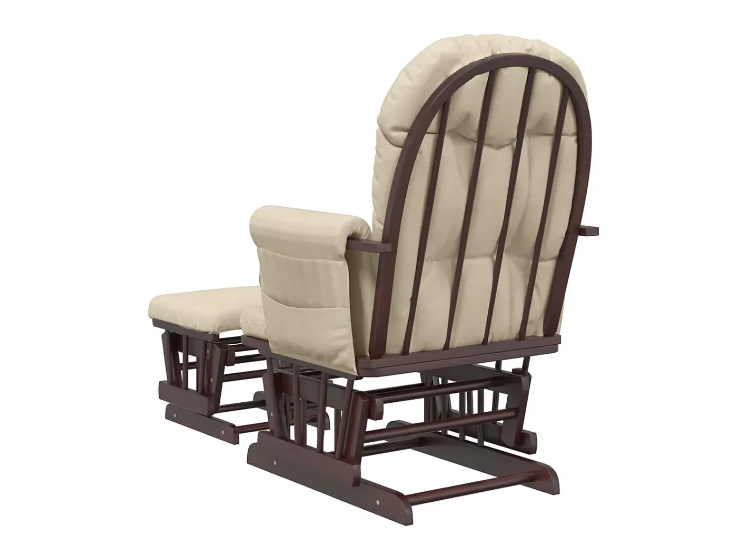 Poltrona| Cadeira de amamentação com banco tecido branco nata PT612242 Creme