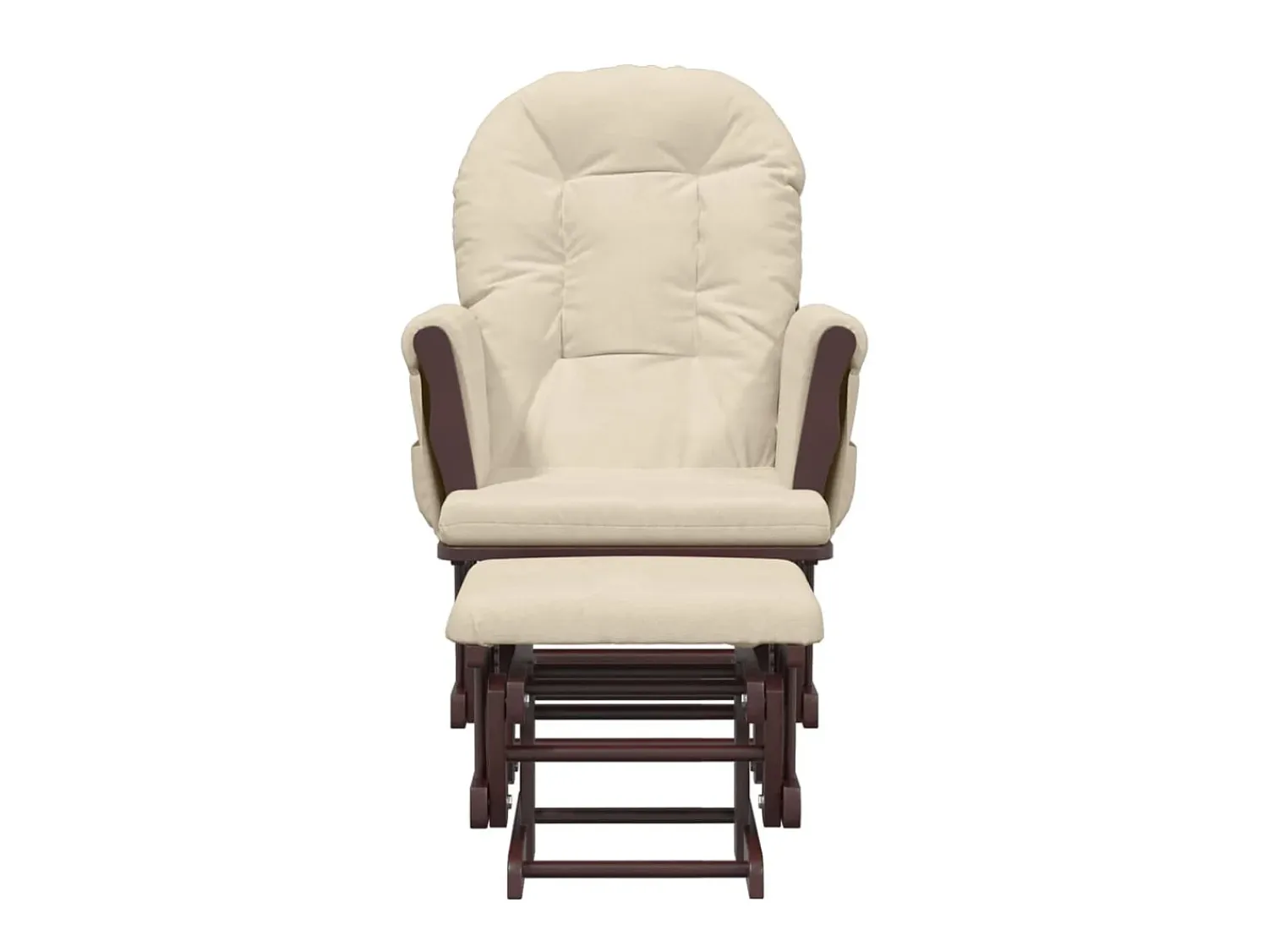 Poltrona| Cadeira de amamentação com banco tecido branco nata PT612242 Creme