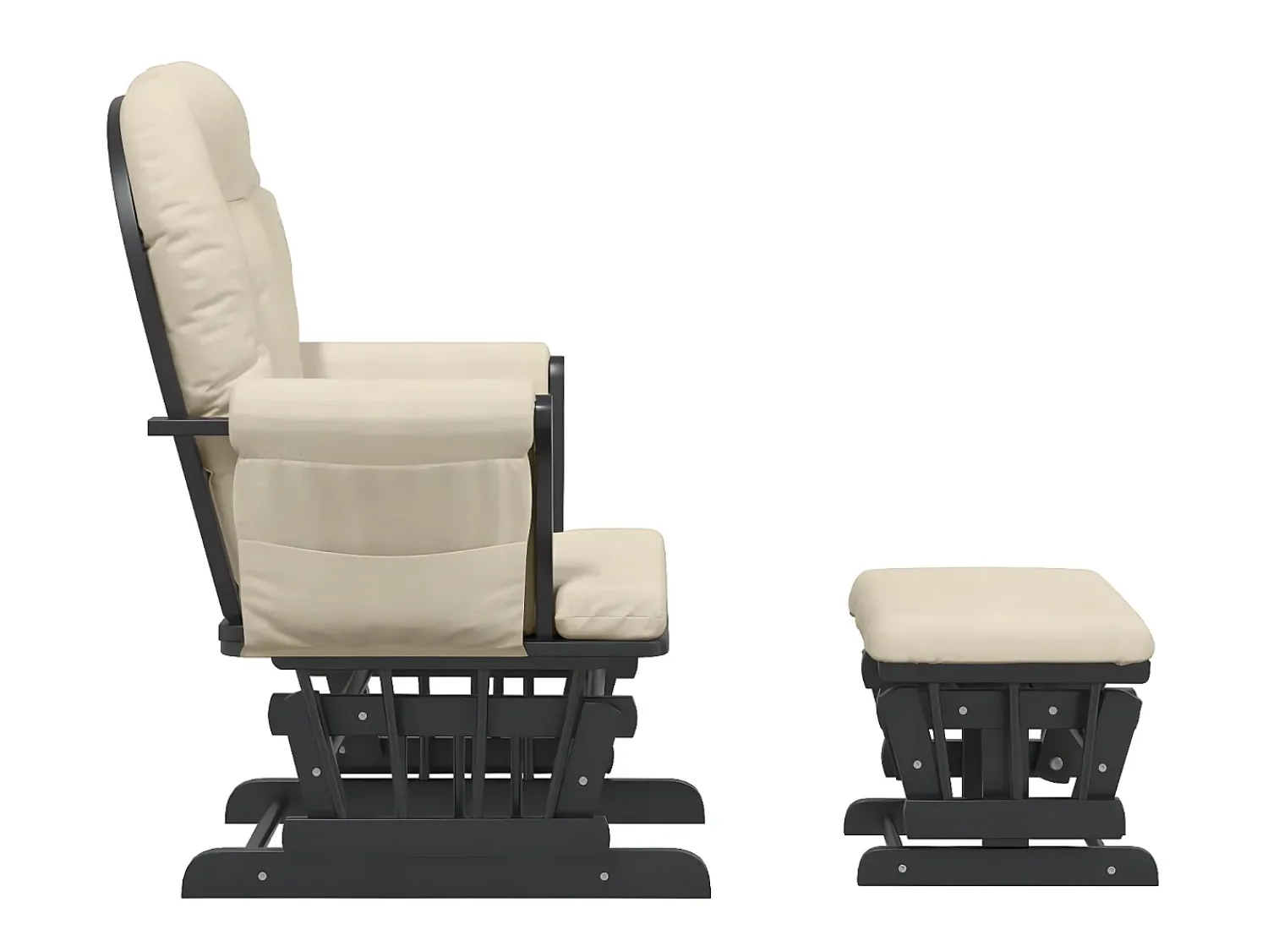 Poltrona| Cadeira de amamentação com banco tecido branco nata PT930176 Creme