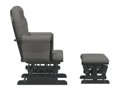 Poltrona* Cadeira de amamentação com banco tecido -escuro PT166629 Cinzento