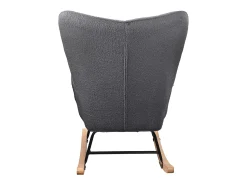 Sale Cadeira de balanço - Cadeira de sala para quarto - Capacidade de carga até 120 kg - Poliéster - Cinza - 68 x 75 x 92 cm Cinzento claro