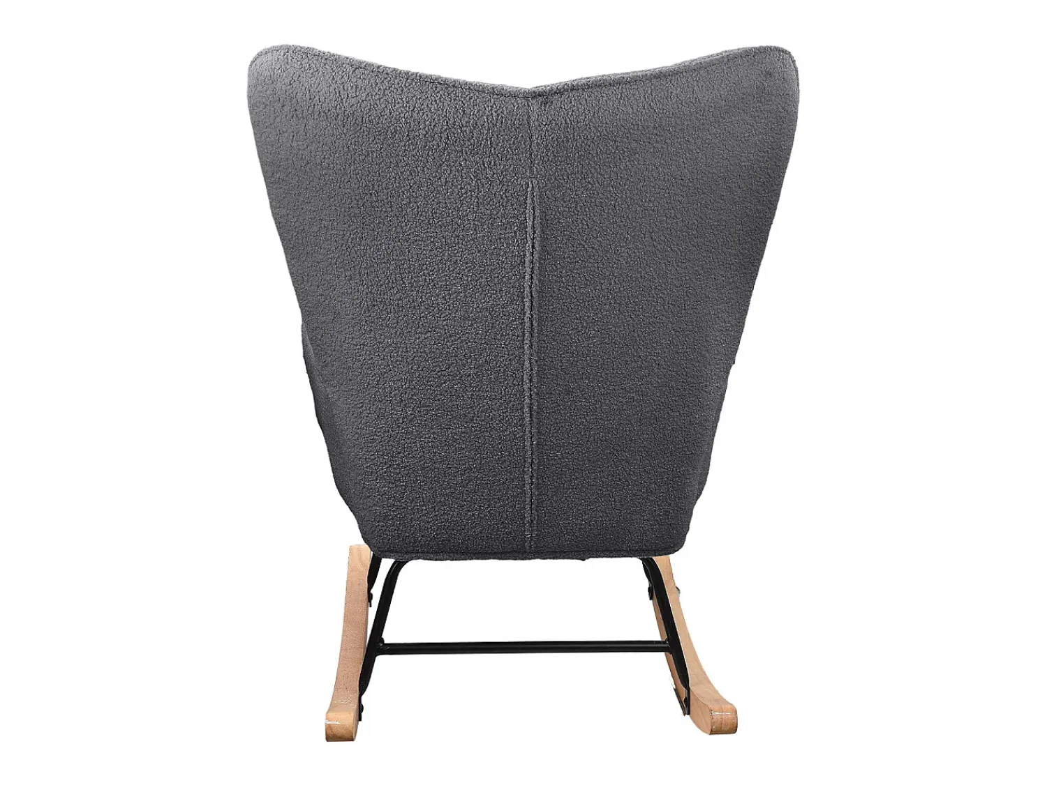 Sale Cadeira de balanço - Cadeira de sala para quarto - Capacidade de carga até 120 kg - Poliéster - Cinza - 68 x 75 x 92 cm Cinzento claro