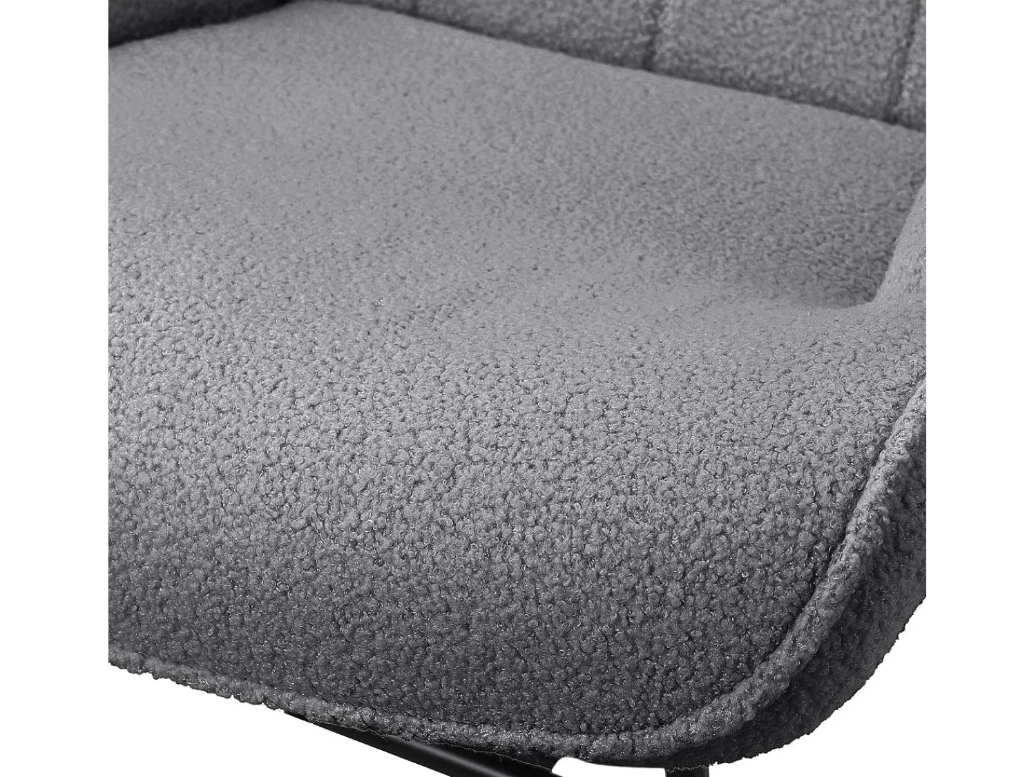 Sale Cadeira de balanço - Cadeira de sala para quarto - Capacidade de carga até 120 kg - Poliéster - Cinza - 68 x 75 x 92 cm Cinzento claro