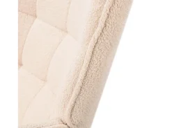 Poltrona| Cadeira de balanço - Cadeira de sala para quarto - Capacidade de carga até 120 kg - Poliéster - - 68 x 75 x 92 cm Bege