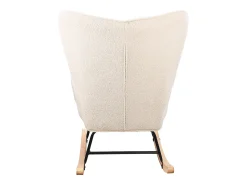 Poltrona| Cadeira de balanço - Cadeira de sala para quarto - Capacidade de carga até 120 kg - Poliéster - - 68 x 75 x 92 cm Bege