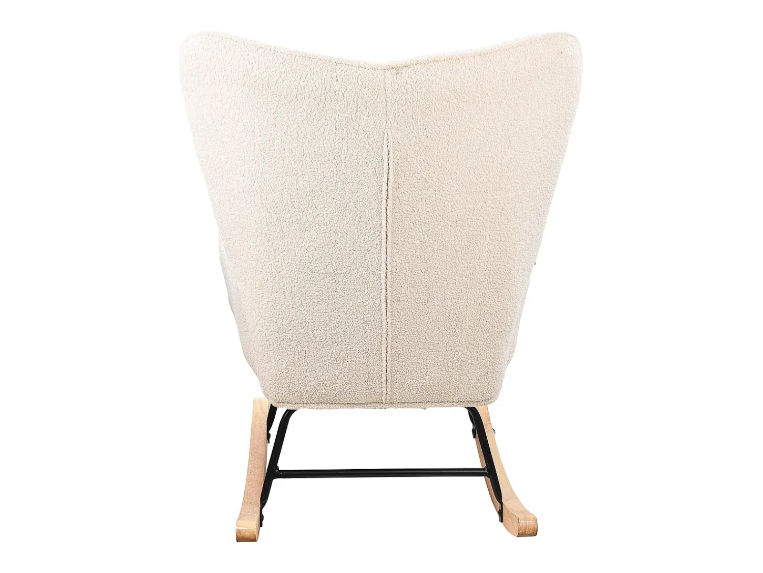 Poltrona| Cadeira de balanço - Cadeira de sala para quarto - Capacidade de carga até 120 kg - Poliéster - - 68 x 75 x 92 cm Bege