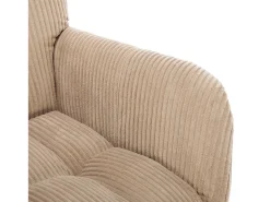 Poltrona|ModernLuxe Cadeira de balanço 102×65×92 cm - assento acolchoado - encosto alto - com almofada cervical - Marrom Castanho