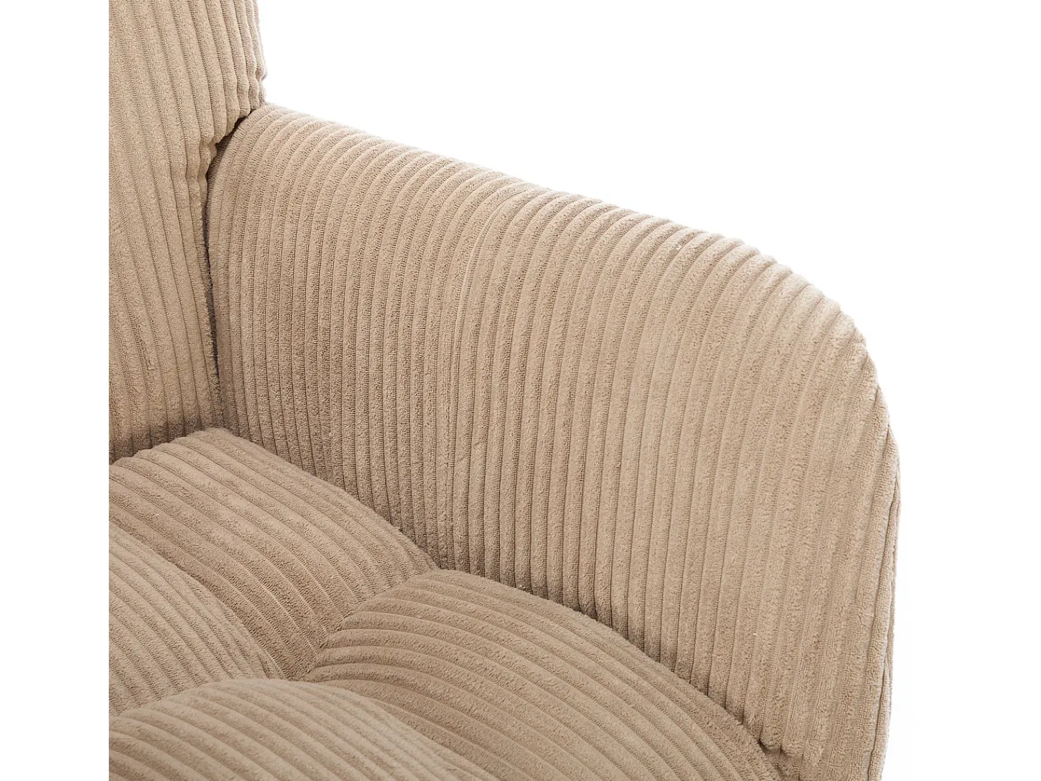Poltrona|ModernLuxe Cadeira de balanço 102×65×92 cm - assento acolchoado - encosto alto - com almofada cervical - Marrom Castanho