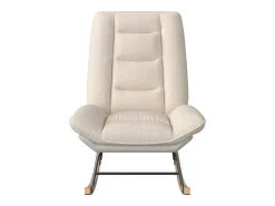 Cadeira de balanço acolchoada com encosto ajustável - Para sala de estar, quarto ou varanda - Dimensões: 90 x 77 x 98 cm^ Poltrona