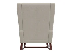 Poltrona* Cadeira de balanço, Cadeira de balanço - Cadeira com pernas retráteis - Bege