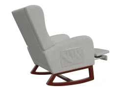 Poltrona* Cadeira de balanço, Cadeira de balanço - Cadeira com pernas retráteis - Cinza Cinzento
