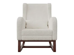 Clearance Cadeira de balanço, Cadeira de balanço - Cadeira com pernas retráteis - Branca Branco