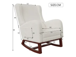 Clearance Cadeira de balanço, Cadeira de balanço - Cadeira com pernas retráteis - Branca Branco