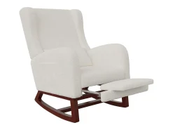 Clearance Cadeira de balanço, Cadeira de balanço - Cadeira com pernas retráteis - Branca Branco